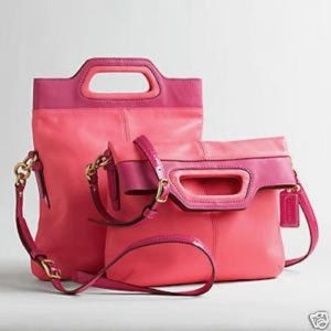 Coach Bonnie Pink Foldover Crossbody Bag